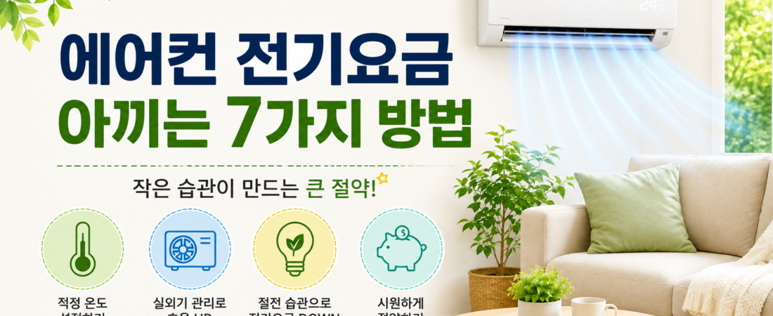 2026년 여름 전기요금 아끼는 방법|에어컨 전기세 절약 꿀팁 7가지