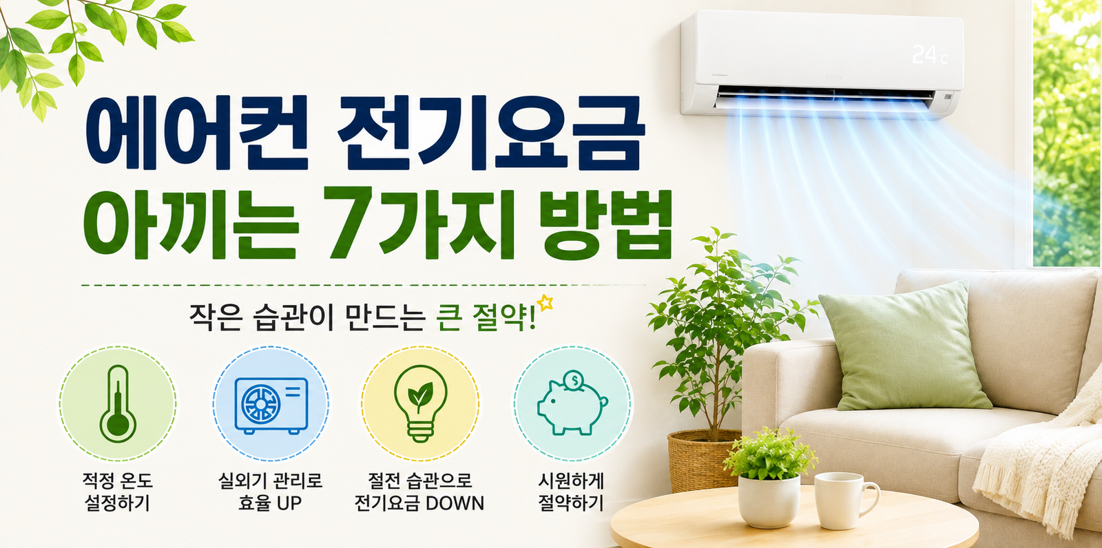 2026년 여름 전기요금 아끼는 방법｜에어컨 전기세 절약 꿀팁 7가지